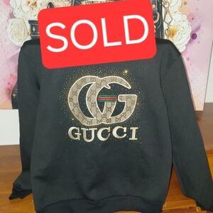 Fashion Luxury Black Crew Neck Sweater